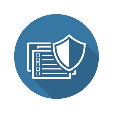 Veri koruma simgesi. Düz tasarım.