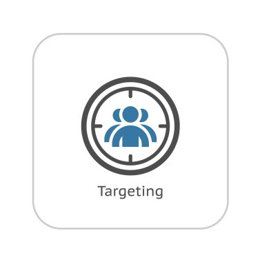 Hedefleme simgesi. Düz tasarım.