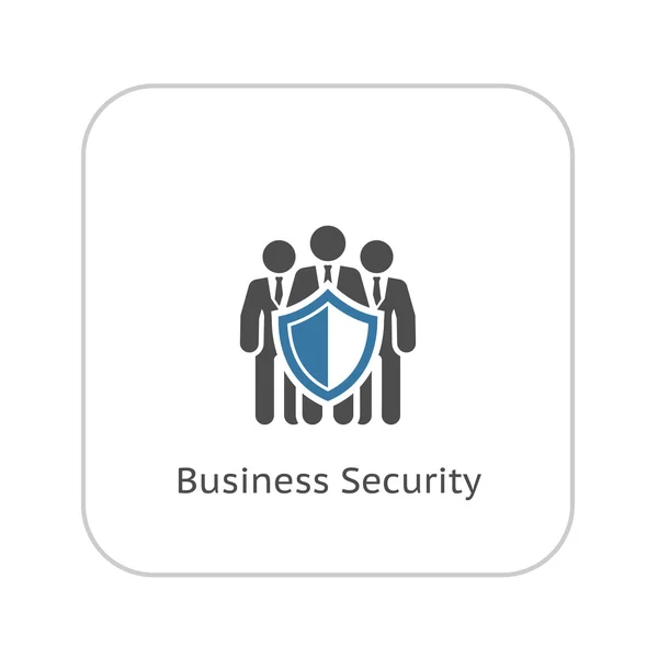 Ikona bezpieczeństwa biznesu. Płaska konstrukcja. — Wektor stockowy