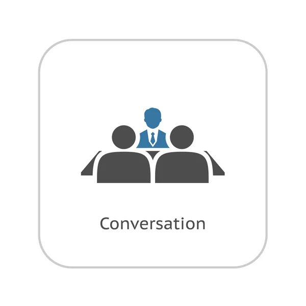 Icono de conversación. Diseño plano . — Vector de stock