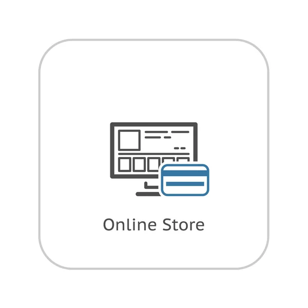 Икона интернет-магазина. Концепция бизнеса . — стоковый вектор