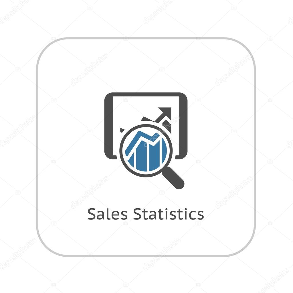 Sales Statistics Icon. Business Concept.