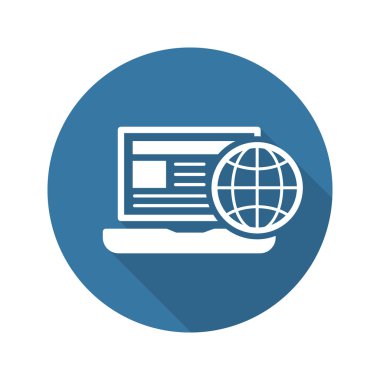 Küresel iş simgesi. Düz tasarım.