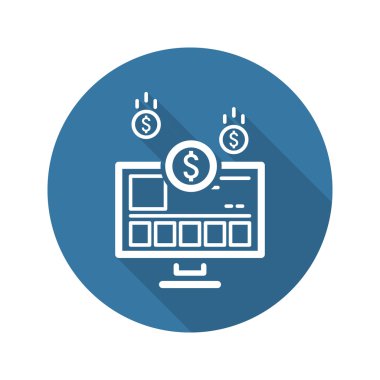 Gelir mağaza simgesi. İş kavramı.