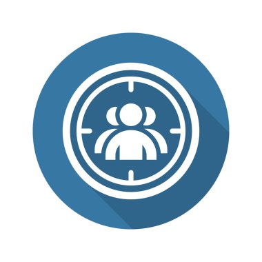 Hedefleme simgesi. Düz tasarım.