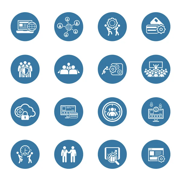 Conjunto de ícones de negócios de design plano . —  Vetores de Stock