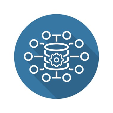 Küçük veri simgesi. Düz tasarım.