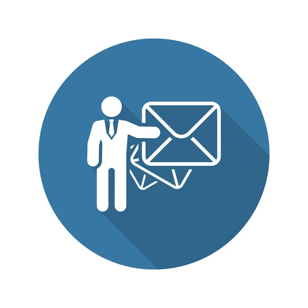 Ícone de Email Marketing. Design plano . —  Vetores de Stock