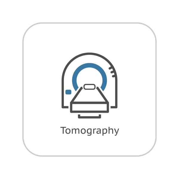 Tomografie pictogram. Platte ontwerp. — Stockvector