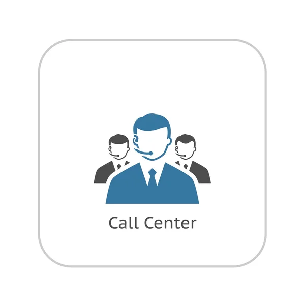 Icône du centre d'appels. design plat. — Image vectorielle