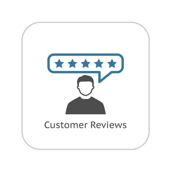 Customer Reviews Icon. Flat Design. — Stock Vector