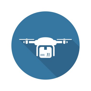 Uçak teslimat simgesi. Düz tasarım.