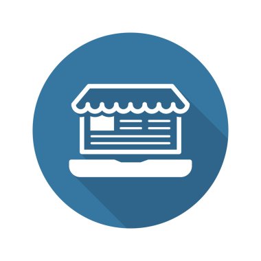 Online mağaza simgesi. İş kavramı.