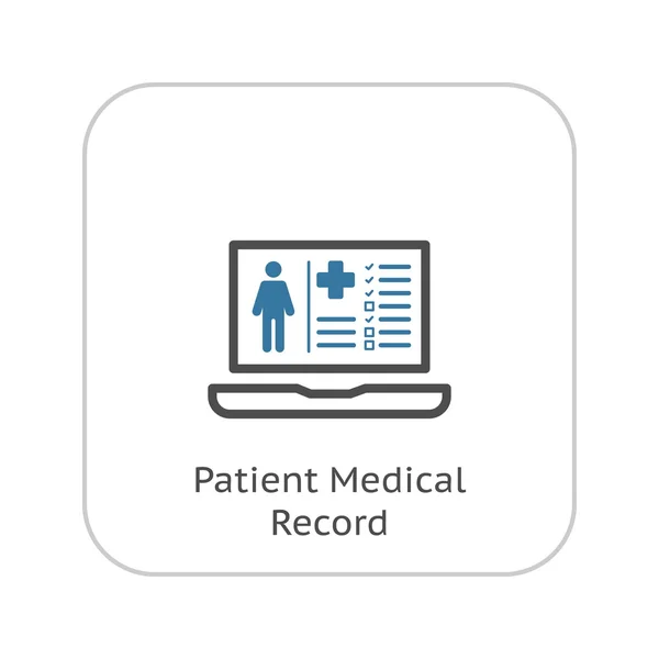 Patient Medical Record Icon. Flat Design. — Stock Vector