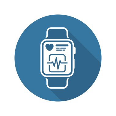 Fitness App simgesi. Düz tasarım.