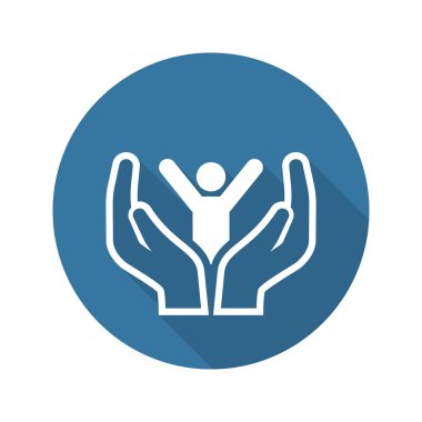 Çocuk bakım simgesi. Düz tasarım.