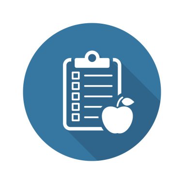 Sağlıklı yeme simgesi. Düz tasarım.