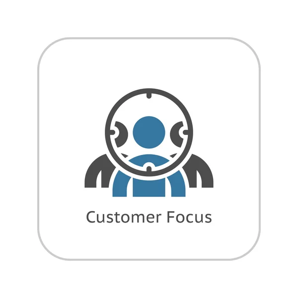 Customer Focus Icon. Flat Design. — Stock Vector