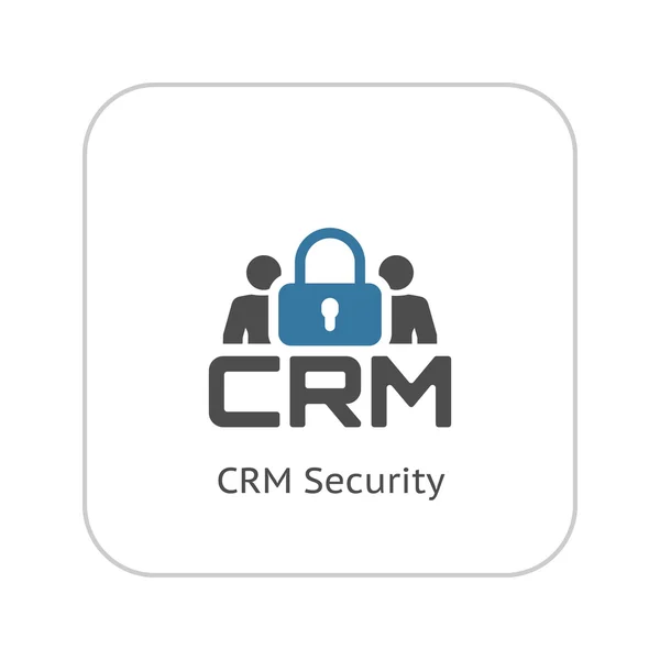 CRM Security Icon. Flat Design. — Stock Vector