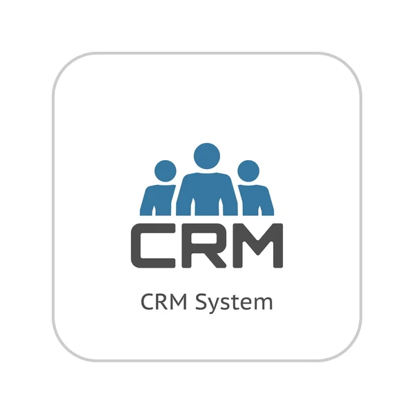 CRM System ikonen. Platt Design. — Stock vektor