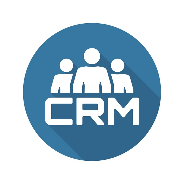 Icono del sistema CRM. Diseño plano . — Vector de stock