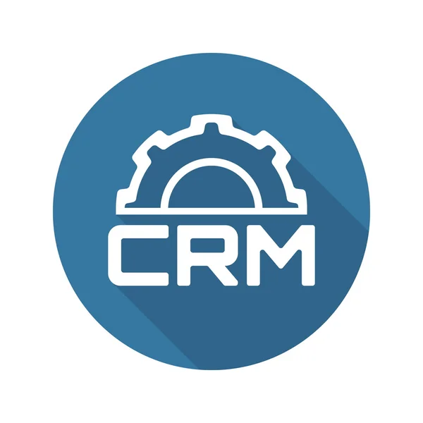 CRM platformu simgesi. Düz tasarım. — Stok Vektör
