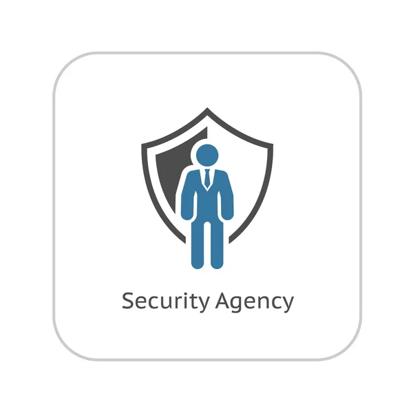 Információbiztonsági Ügynökség ikonra. Lapos kivitel. — Stock Vector