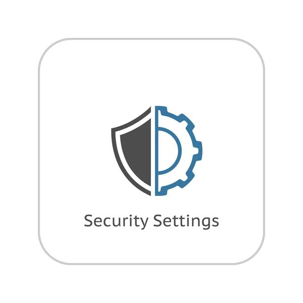 Security Settings Icon. Flat Design. — Stock Vector