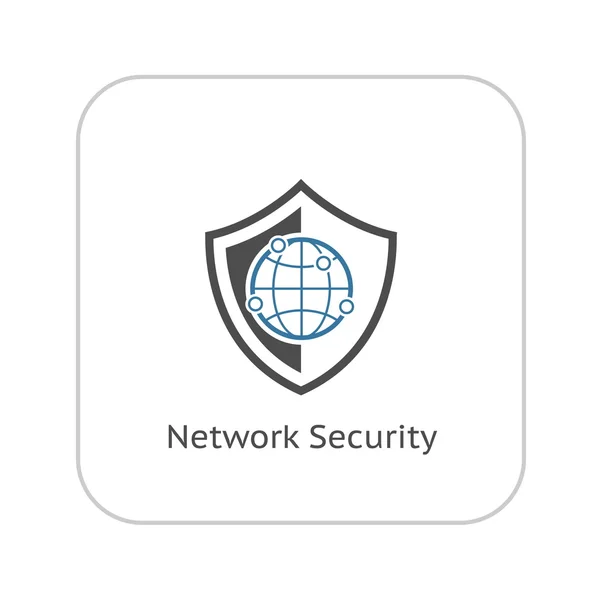 Network Security Icon. Flat Design. — Stock Vector