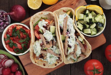 Döner kebap kaydırılan sandviç