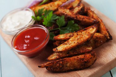 kavrulmuş patates dilimleri