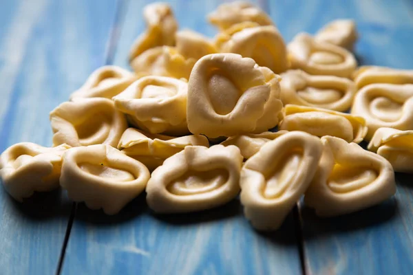 Raw Italian Tortellini Pasta Home Made Ready Gor Cooking — Stock Photo, Image