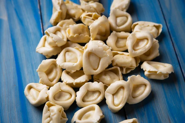 Raw Italian Tortellini Pasta Home Made Ready Gor Cooking — Stock Photo, Image