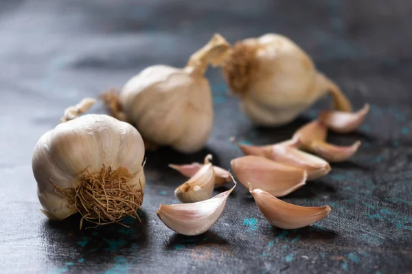 Velho Varitey Orgânico Alho Ingrediente Alimentar Saudável — Fotografia de Stock