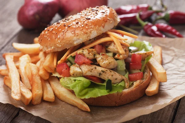 Chicken Salat Burger — Stockfoto
