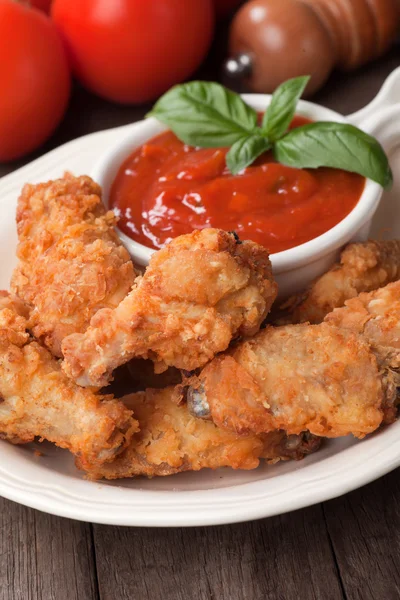 Southern fried chicken wings — Stock Photo, Image