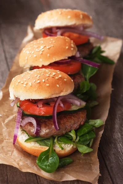 Mini Hamburguesas — Foto de Stock