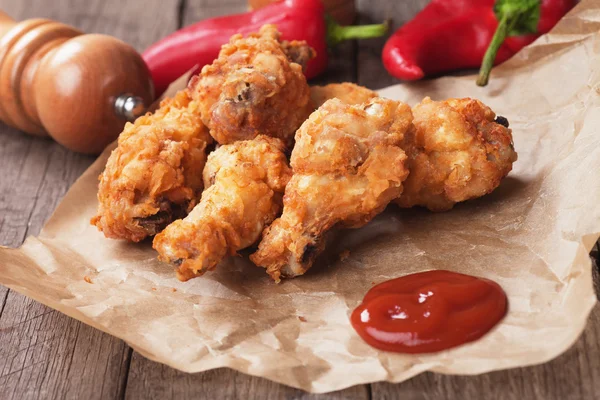 Alitas de pollo frito — Foto de Stock