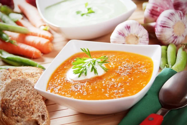 Sopa de cenoura — Fotografia de Stock