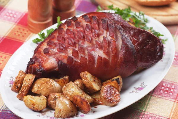 Roasted pork knuckle — Stock Photo, Image