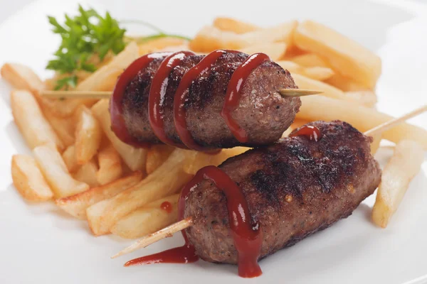 Kebab, spiedino di carne macinata — Foto Stock