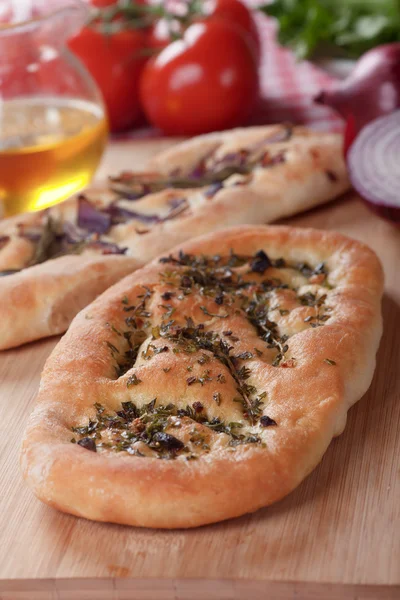 Italian focaccia bread — Stock Photo, Image