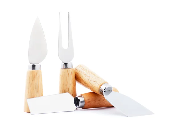 Cuchillos y tenedor de queso — Foto de Stock
