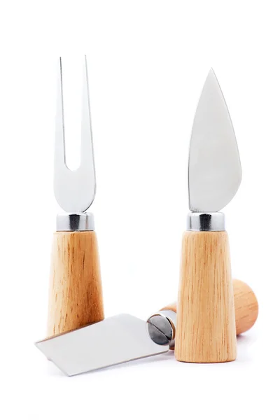 Cuchillo y tenedor de queso —  Fotos de Stock