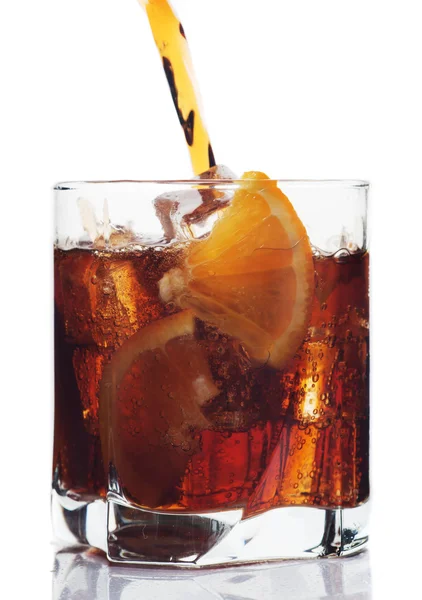 Sklenice cola nápoj — Stock fotografie