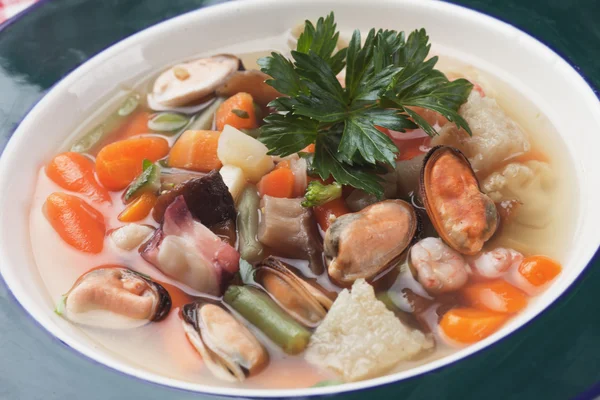 Soupe de fruits de mer — Photo