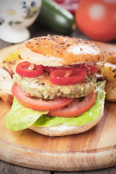 Veganer Burger — Stockfoto