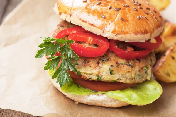 Veganer Burger — Stockfoto