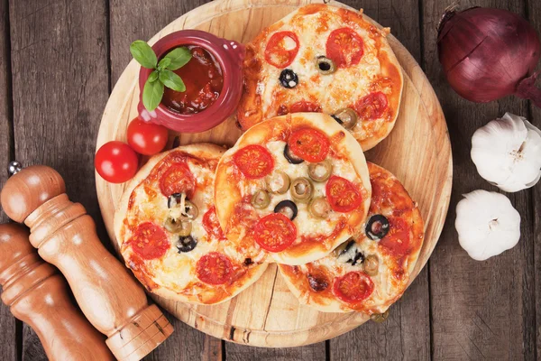 Mini-pizza's — Stockfoto