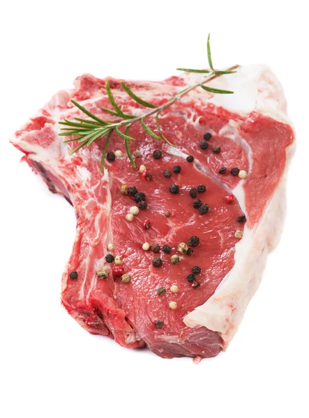 Raw rib-eye steak — Stock Photo, Image